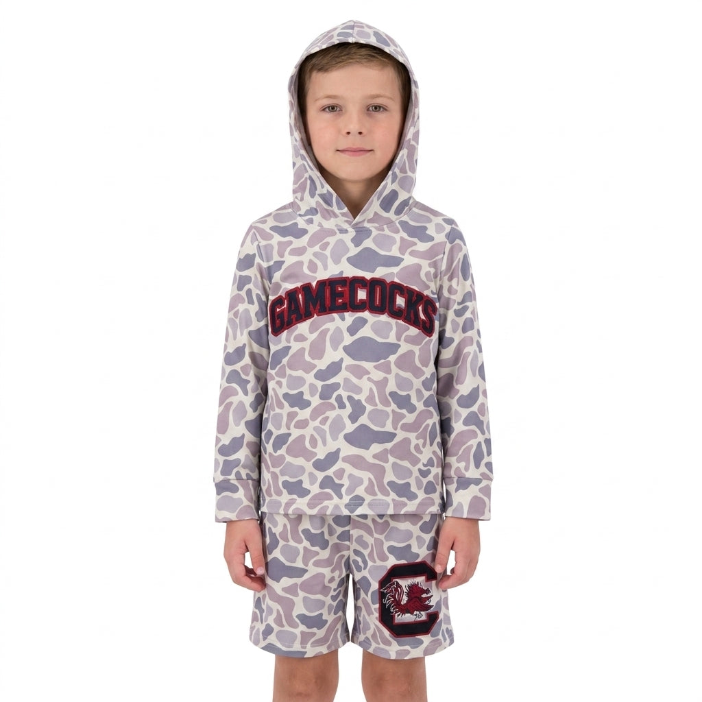 BLS0048 School Team Camo Hoodie Boys Shorts Set 202609 RTS