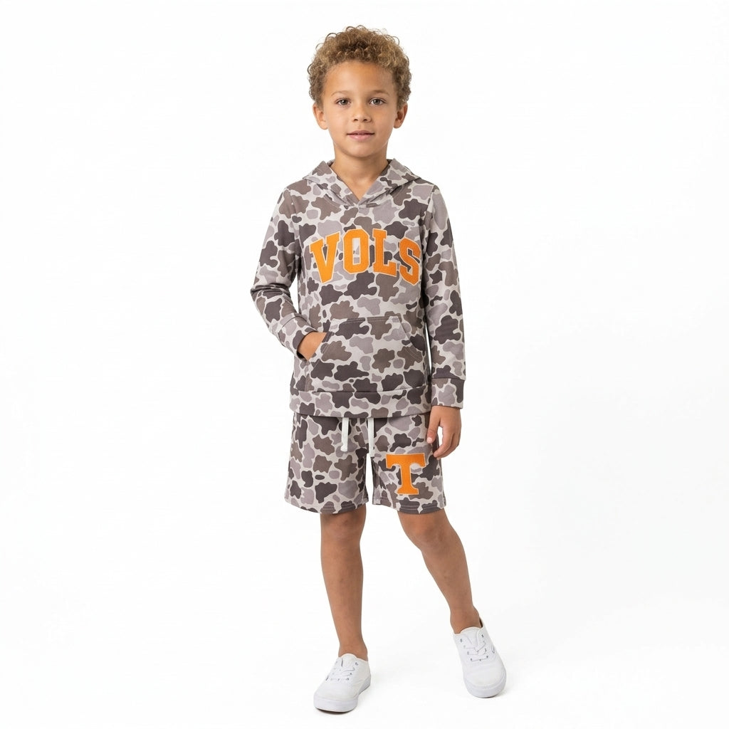 BLS0049 School Team Camo VOLS Hoodie Boys Shorts Set 202609 RTS