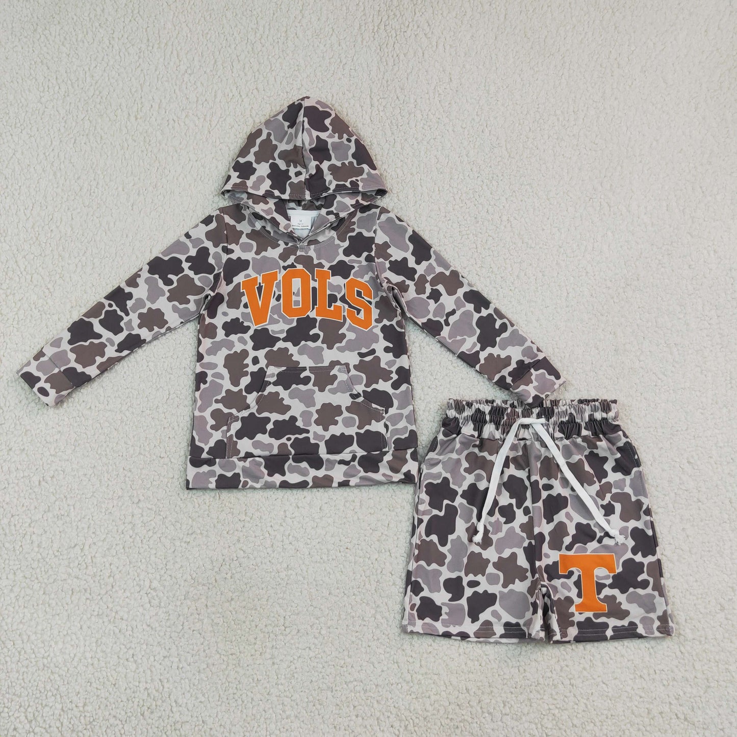 BLS0049 School Team Camo VOLS Hoodie Boys Shorts Set 202609 RTS