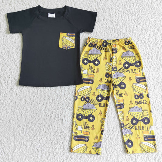 Clearance BSPO0010 Boys engineering car excavator pocket pants set