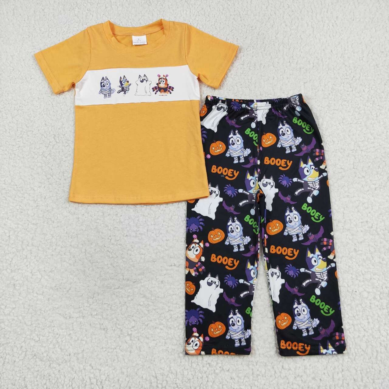 BSPO0406 bluey Halloween Spider Jack-o '-Lantern Orange short-sleeved pantsuit