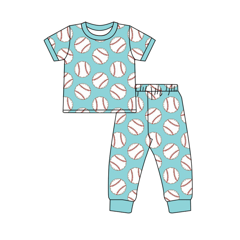 BSPO0548  preorder Boys boutique sets Mint green outfit with basketball 202412