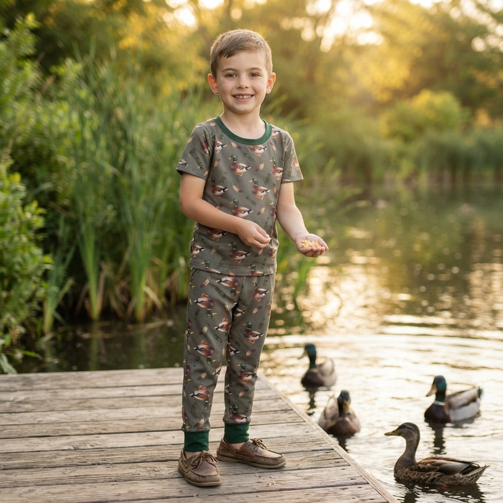 BSPO0702 Mallard Ducks Boys Pajamas Set
