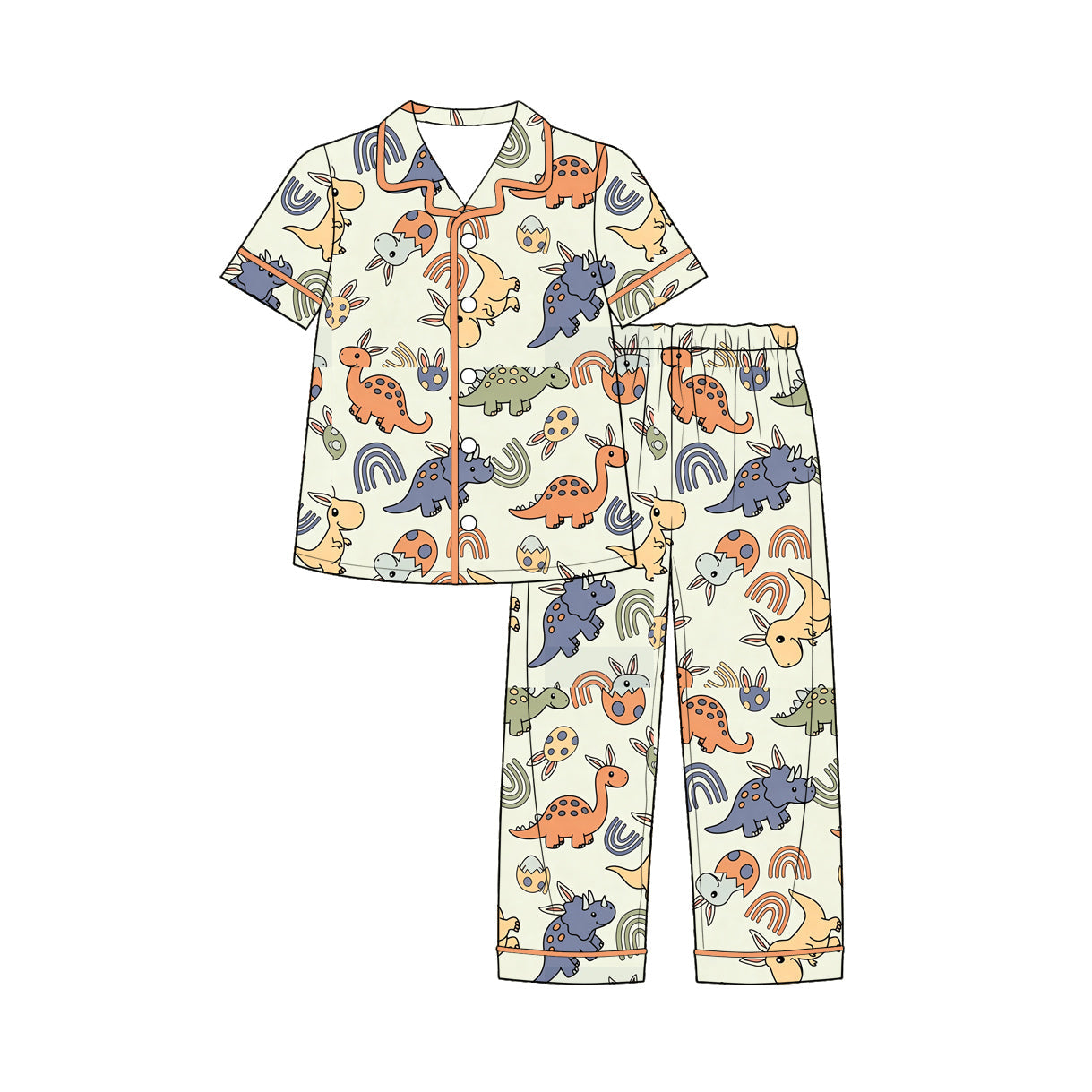 Preorder MOQ 5 pcs Each Style Easter Bunny Ears Pajamas Kids Matching Clothes 202609