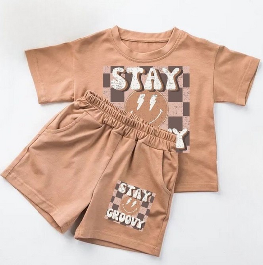 Preorder  BSSO0613 Stay  Boys Short Sleeve Shorts Outfits