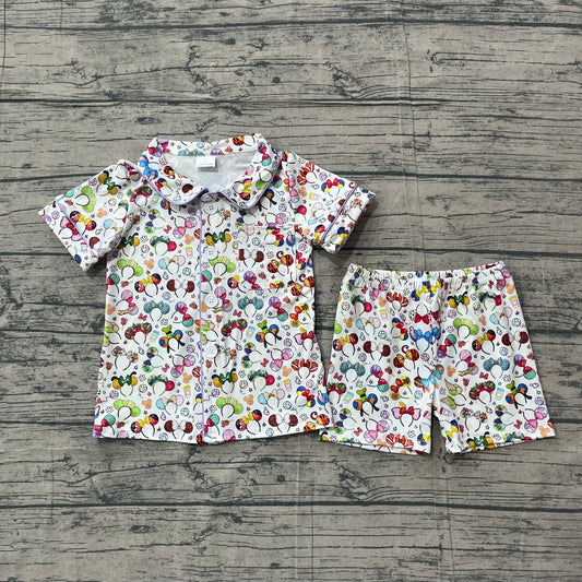 NO MOQ Preorder BSSO0816 Cartoon Monkey Polo Short Sleeve Shorts Boys Pajamas Sets 202604