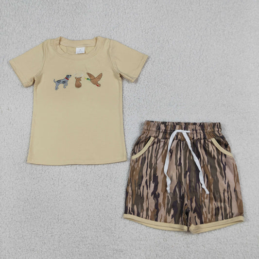 Sibling Matching Clothes Embroidered Hunting Khaki Sets 202605 RTS