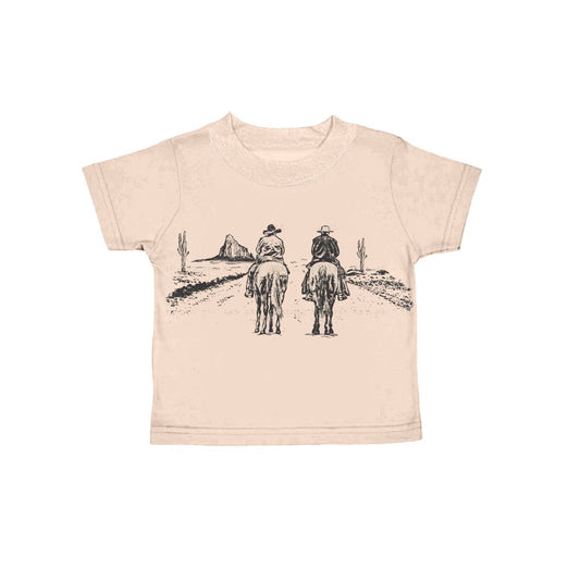 Preorder BT0554 Grey Cowboy  Boys Short Sleeve Top T-shirts