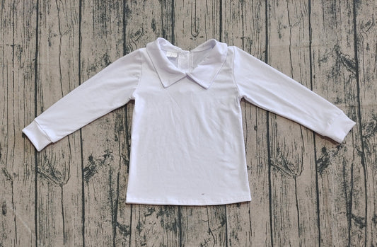preorder BT0820 White Doll Collar Long Sleeve Boys T-Shirts  202508