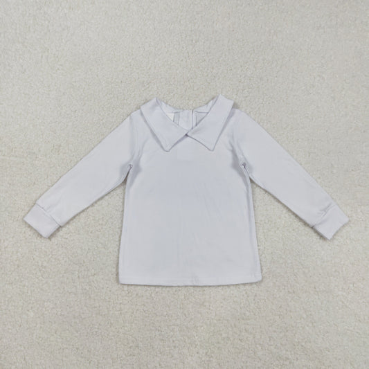 BT0820 White Doll Collar Long Sleeve Boys T-Shirts  202509 RTS