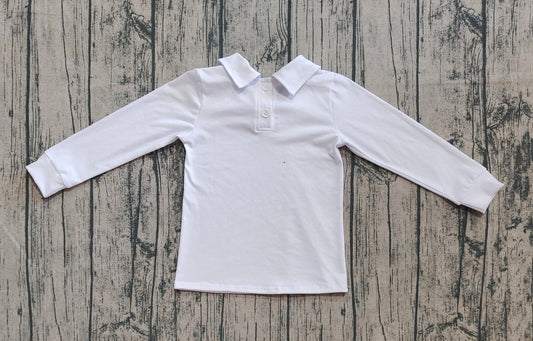 preorder BT0820 White Doll Collar Long Sleeve Boys T-Shirts  202508
