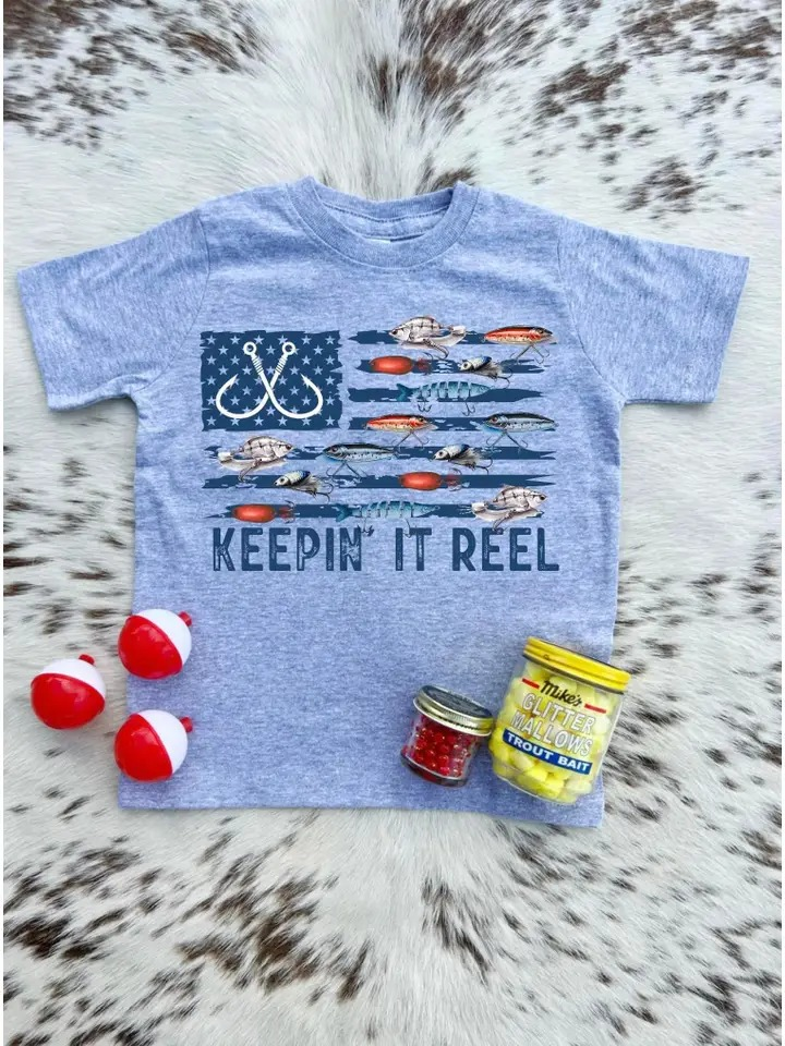 Preorder BT0873 keepin' it reel Fishing short sleeve tops high quality wholesale