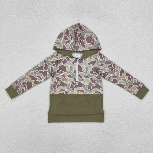 BT0913 Camouflage Zipper Pocket Hooded Long-Sleeved Boys Top RTS 202509