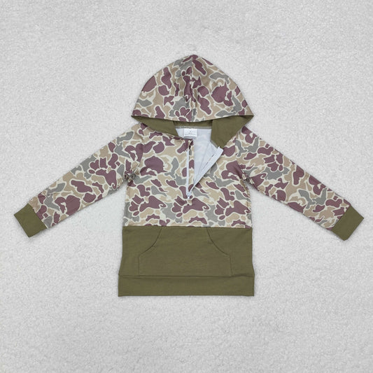 BT0913 Camouflage Zipper Pocket Hooded Long-Sleeved Boys Top RTS 202509