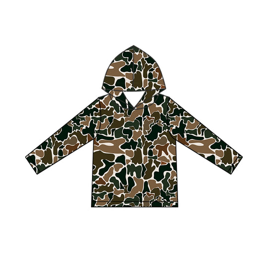 Preorder BT0921 Camouflage beige hooded long-sleeved top