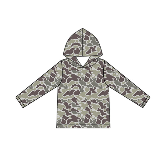 Preorder BT0923 Camouflage hooded long-sleeved top