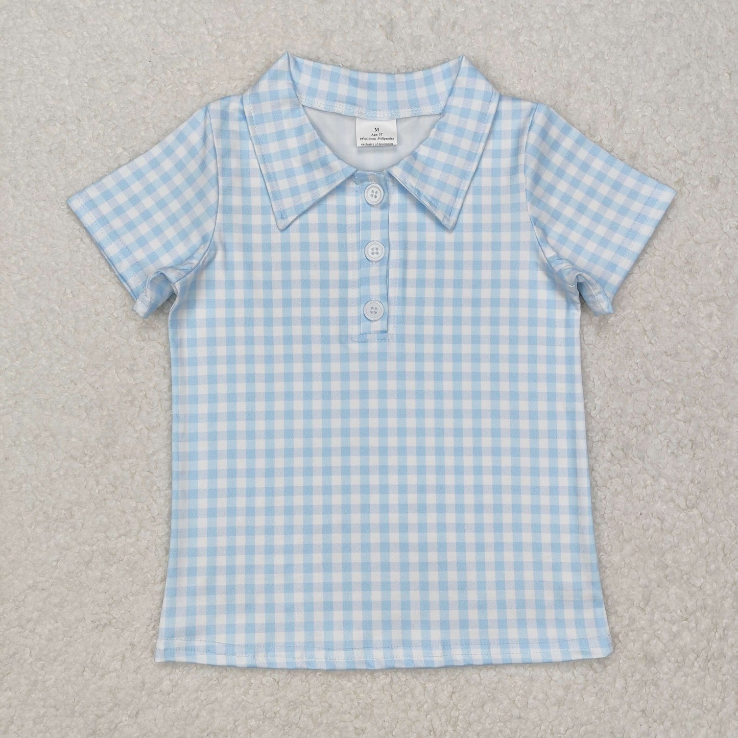 BT1125 Light green Polo Plaid  short sleeve t-shirts baby boys boutique outfit  202501RTS