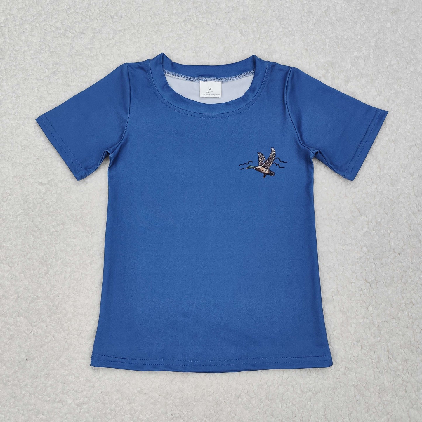 BT1150 Dark Blue duck hunting clothes short sleeve t-shirts baby boys boutique outfit  202501RTS