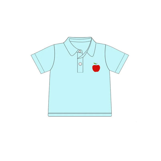 Preorder BT1183 Boys clothes apple Mint Green Polo short sleeve shirts Boutique Summer clothes  202502