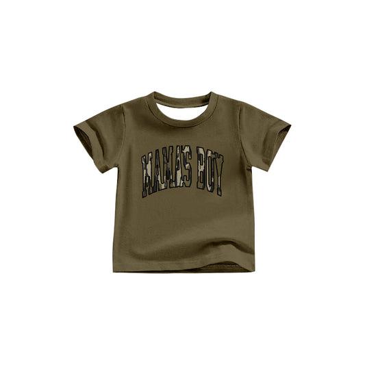 preorder BT1185 brown  camo letter mamas boy short sleeve shirts Boys Boutique clothes  202502