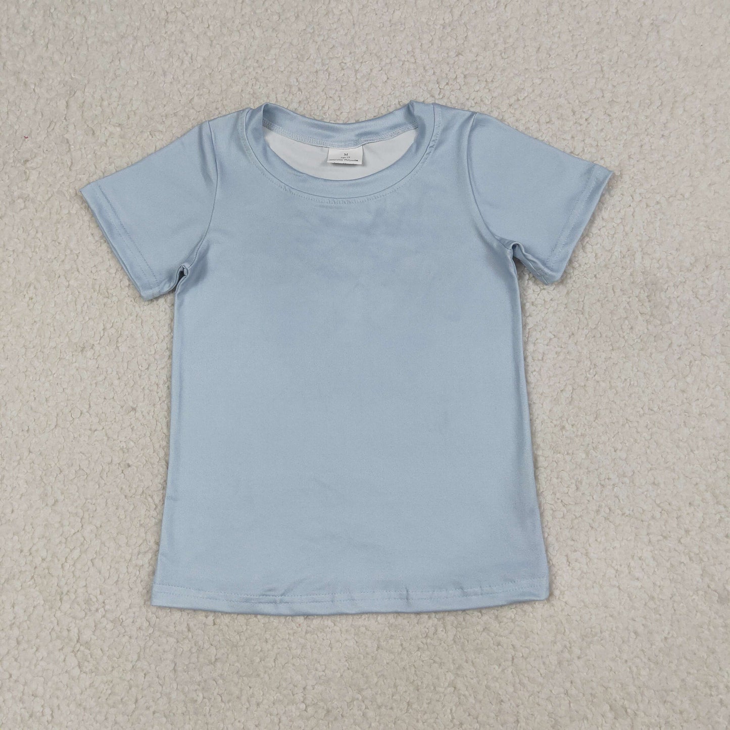 BT1251 Bombs Baseball Light Blue Short Sleeve Boys Top Shirts 202604 RTS