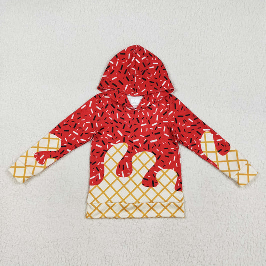 BT1272 Boys Boutique Red Hooded Long Sleeve Top 202507 RTS