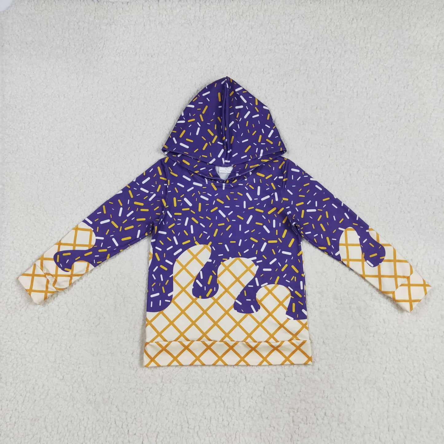 BT1276 Boys Boutique Purple Hooded Long Sleeve Top   202507 RTS