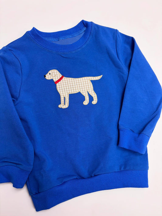 preorder BT1333 Puppy Blue Long Sleeve Boys Top 202508