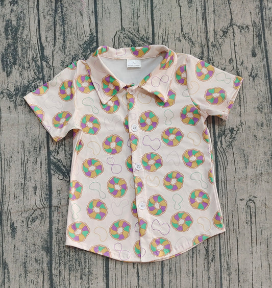 BT1372 Mardi Gras Polo Short Sleeve Boys Top 202510 RTS