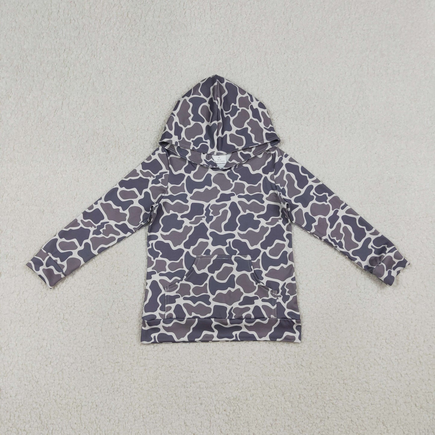 BT1572 Gray Camouflage Hooded Long Sleeve Boys Top 202603 RTS