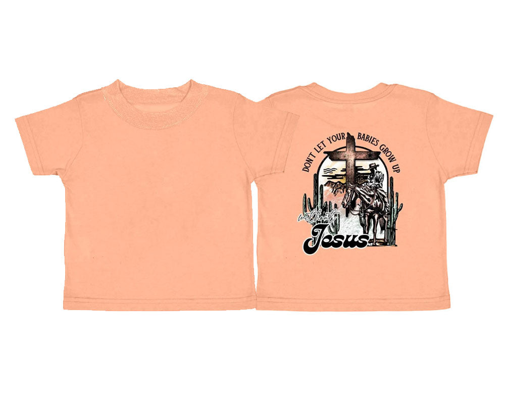 MOQ 5 PCS preorder BT1618 Easter Cross Orange Short Sleeve Boys Top 202511