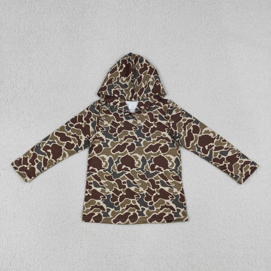BT1650 Brown Camouflage Hooded Long Sleeve Boys Top 202601 RTS