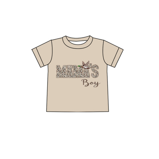 MOQ 5 PCS preorder BT1655 MAMA'S BOY Camouflage Duck Khaki Short Sleeve Boys Top 202512