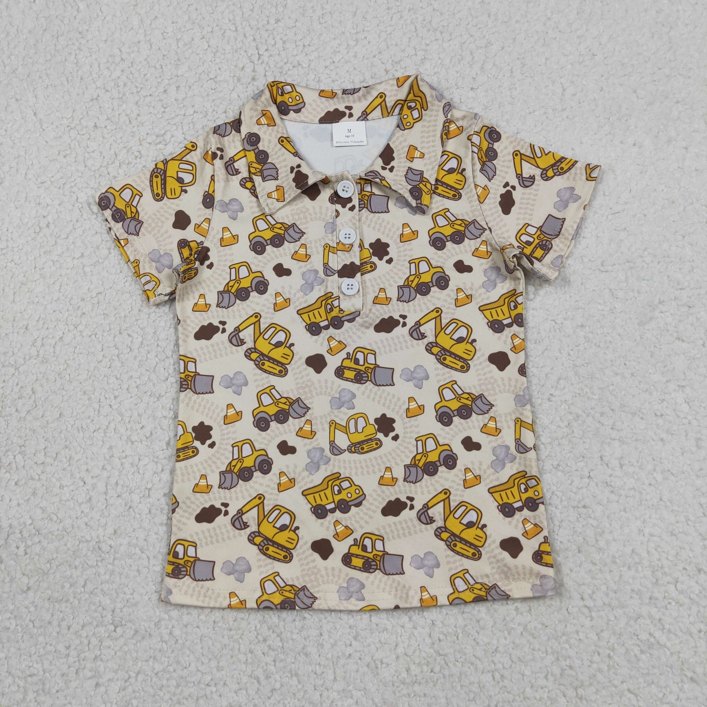 BT1792 Trucks Gray Polo Short Sleeve Boys Top 202605 RTS