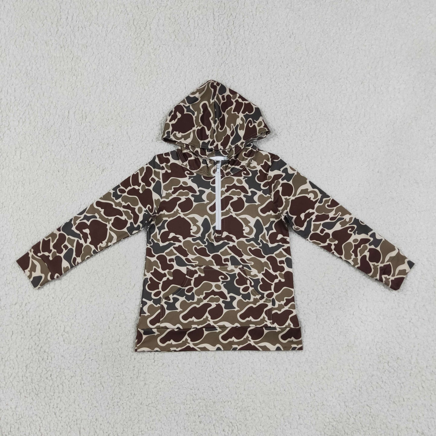 BT1854 Brown Camo Hooded Long Sleeve Boys Top 202607 RTS