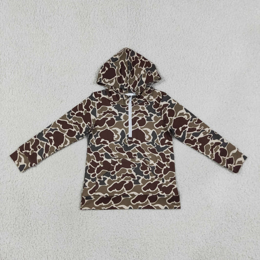 BT1854 Brown Camo Hooded Long Sleeve Boys Top 202607 RTS
