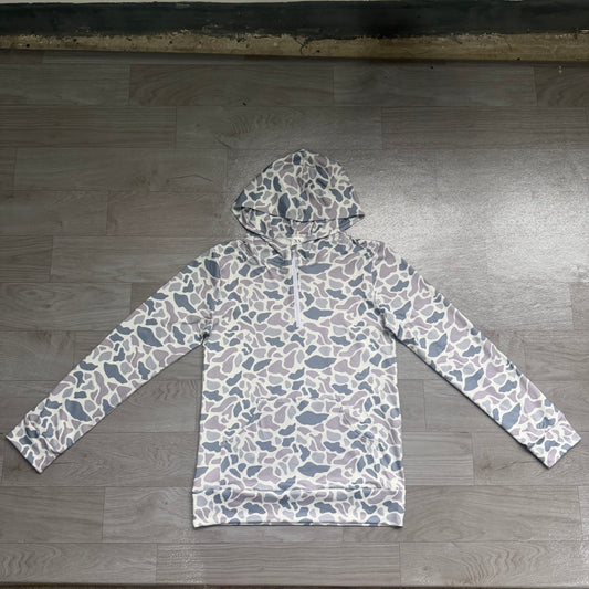 NO MOQ Preorder BT1873 Adult Male Gray Blue Camouflage Hooded Zipper Long Sleeve Top 202607