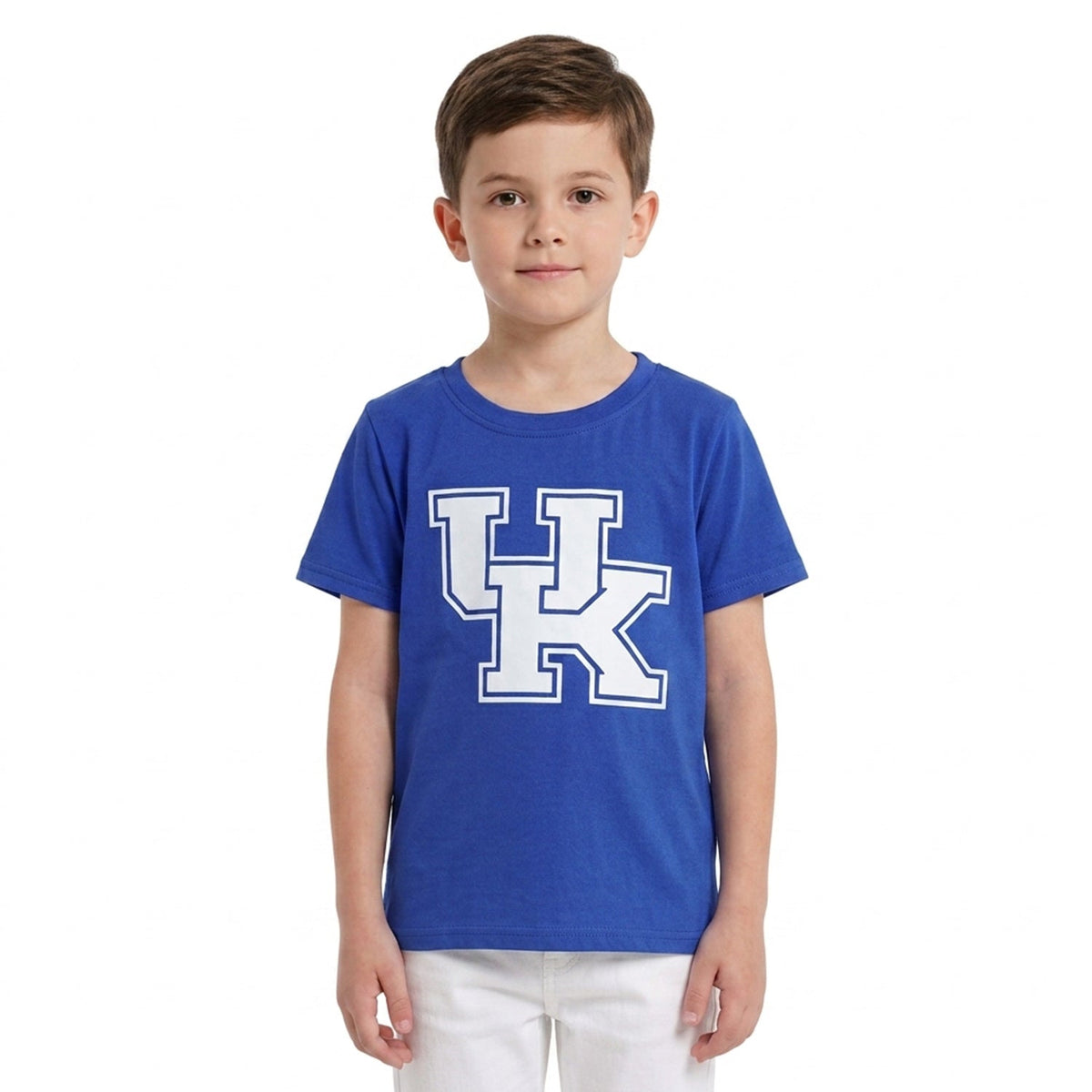 BT1882 Vinyl School Team UK Blue Boys Kids Shirt Top