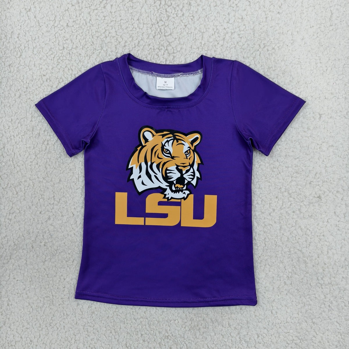 BT1884 Vinyl School Team Purple Boys Kids Shirt Top