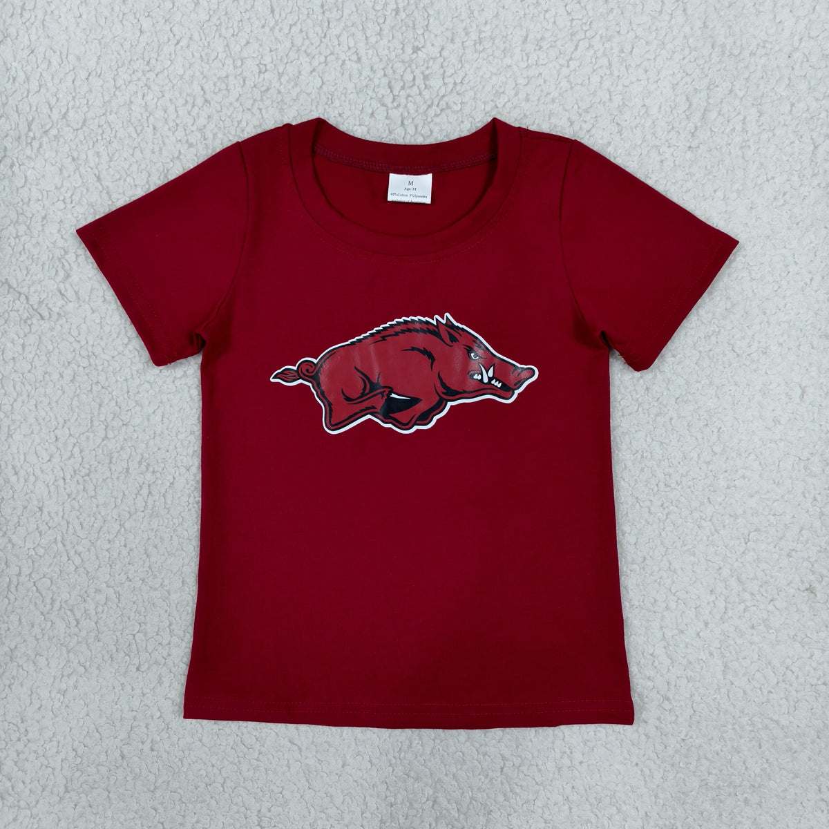 BT1885 Vinyl School Team Red Boys Kids Shirt Top