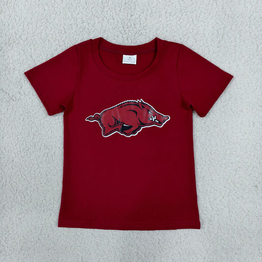 BT1885 Vinyl School Team Red Boys Kids Shirt Top