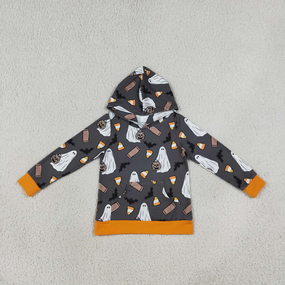 BT1898 toddler boy clothes  halloween ghost candy print hoodies boy winter coat 202609 RTS