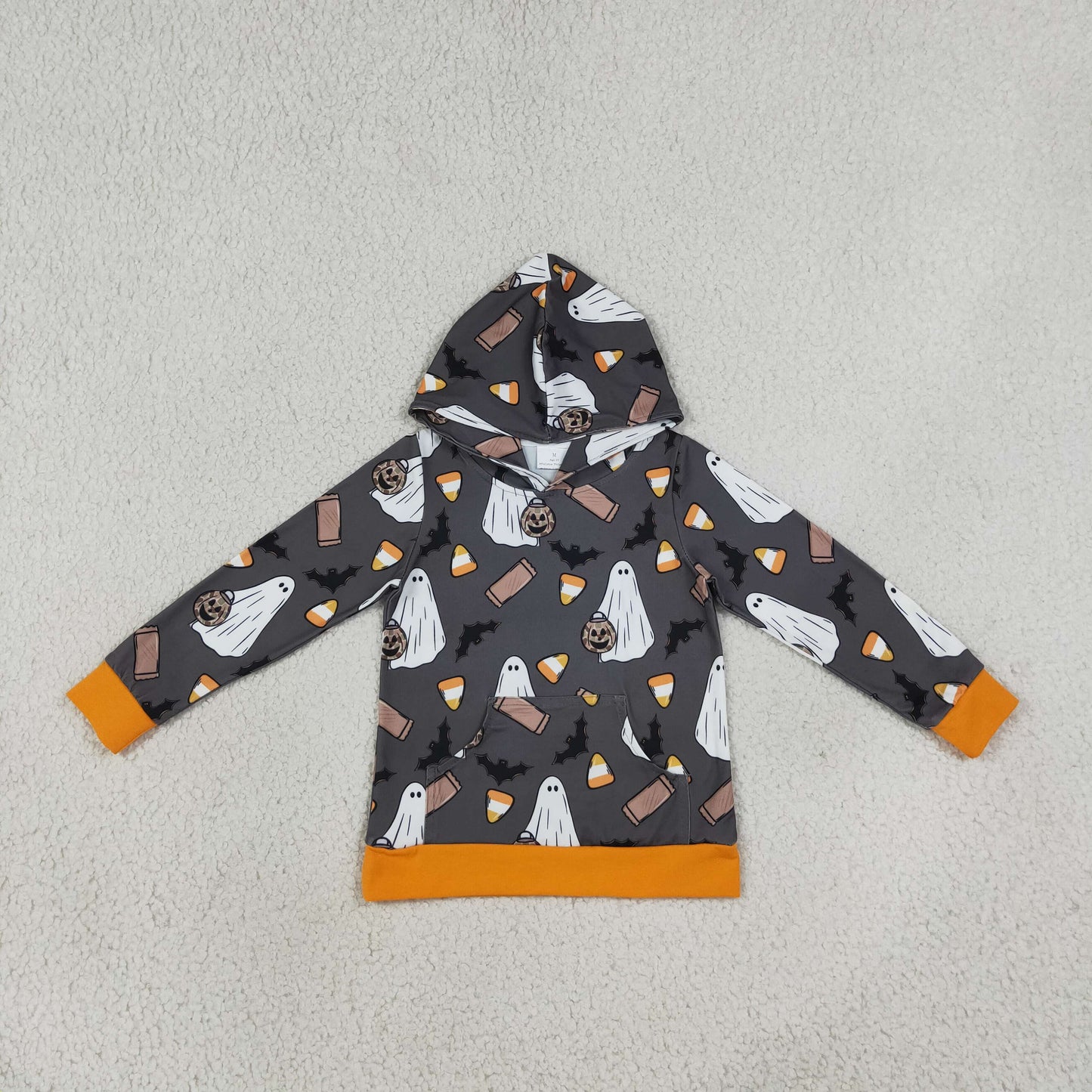 BT1843 Halloween Candy Bats Kids Boys Hoodie Pullover 202609 RTS