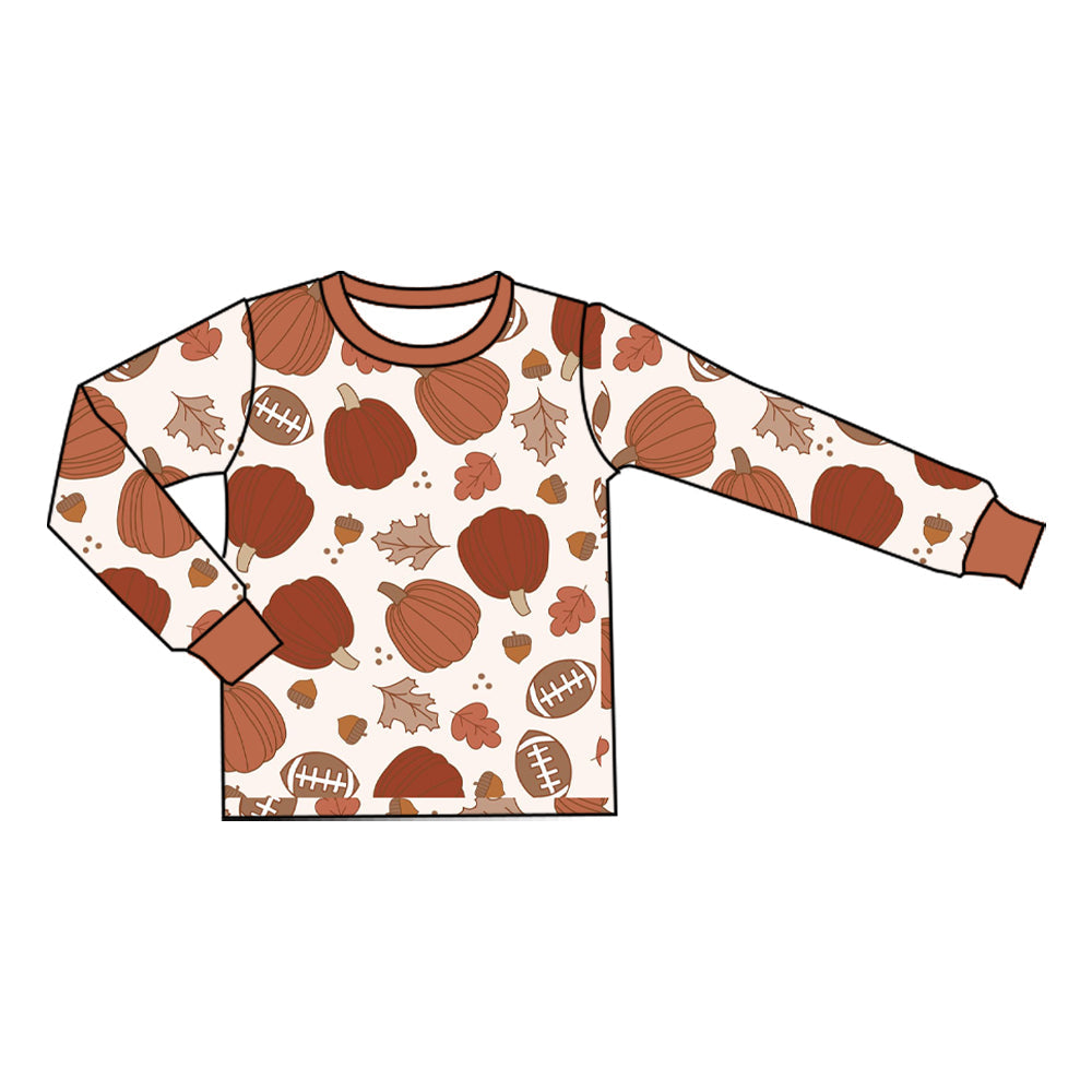 MOQ:5pcs BT1928 pre-order  toddler boy clothes pumpkin print boy fall winter top shirt-2026.8.21