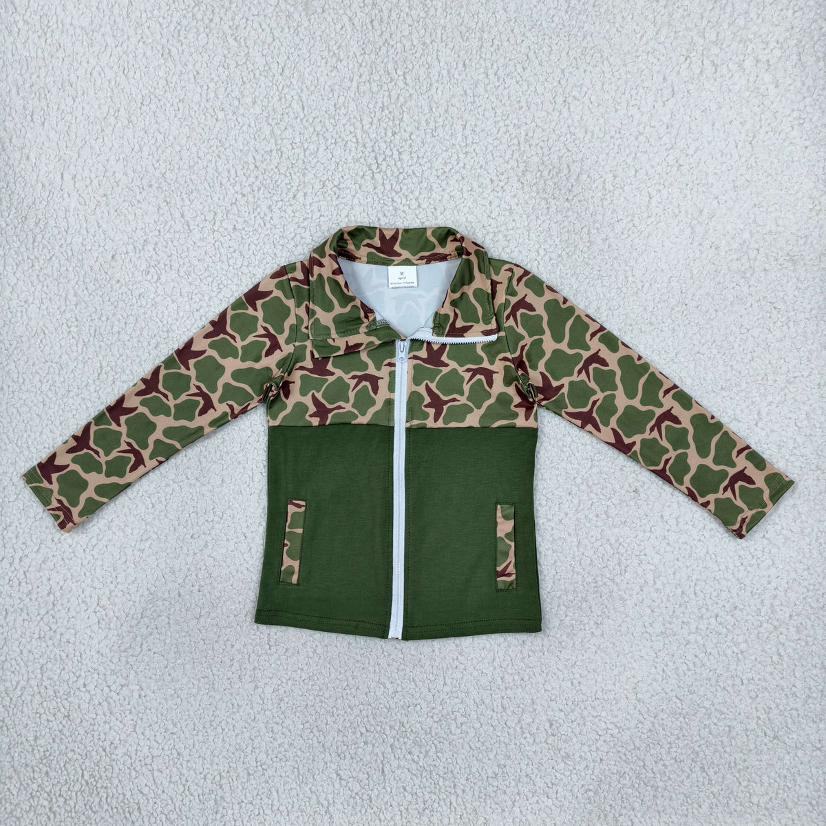BT1933 Duck Hunting Camo Kids Boys Zipper Coat
