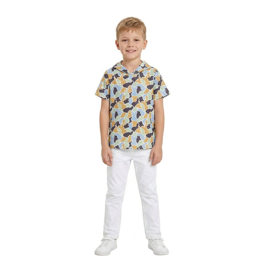 BT1963 Easter Bunny Camo Kids Boys Hoodie Pullover