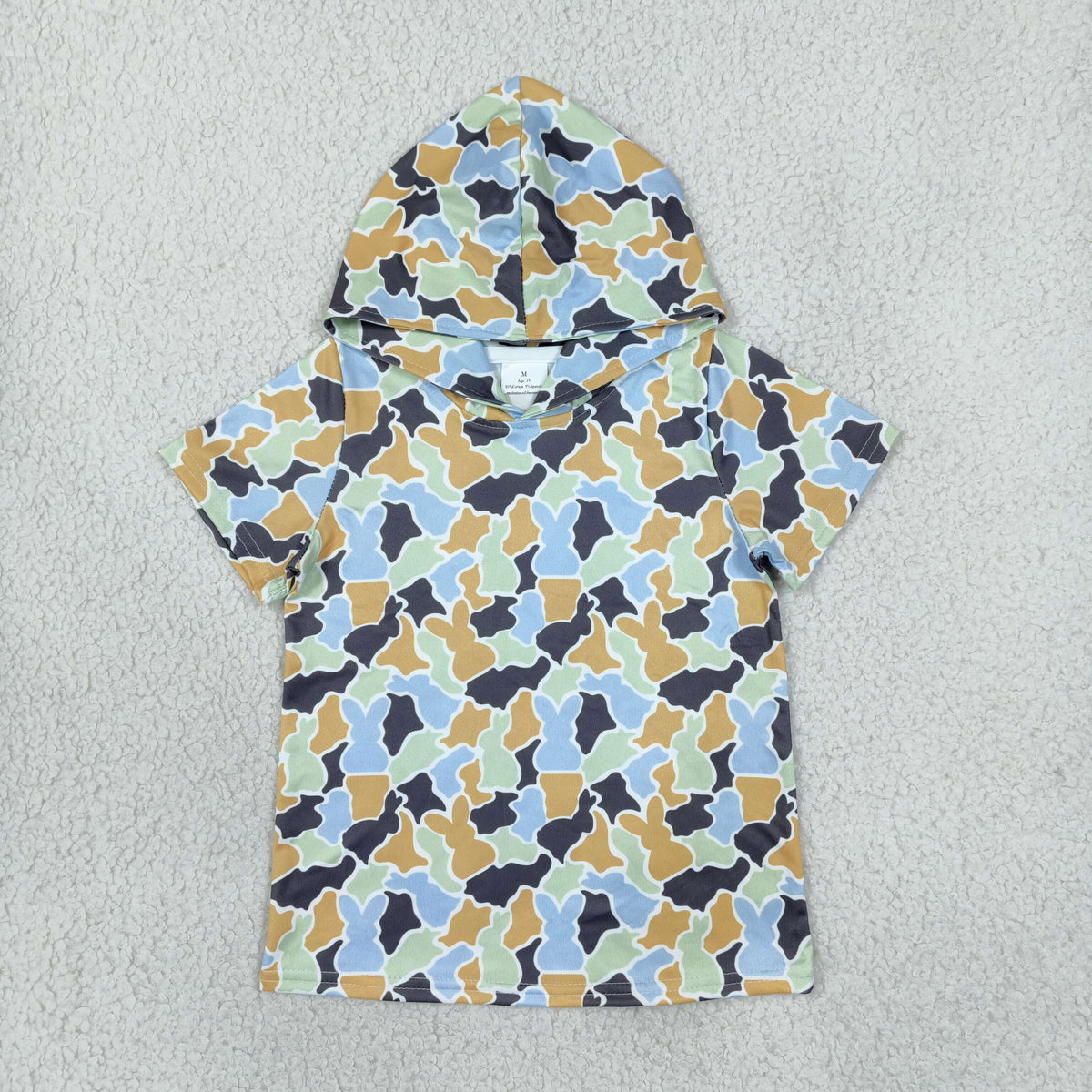 BT1963 Easter Bunny Camo Kids Boys Hoodie Pullover