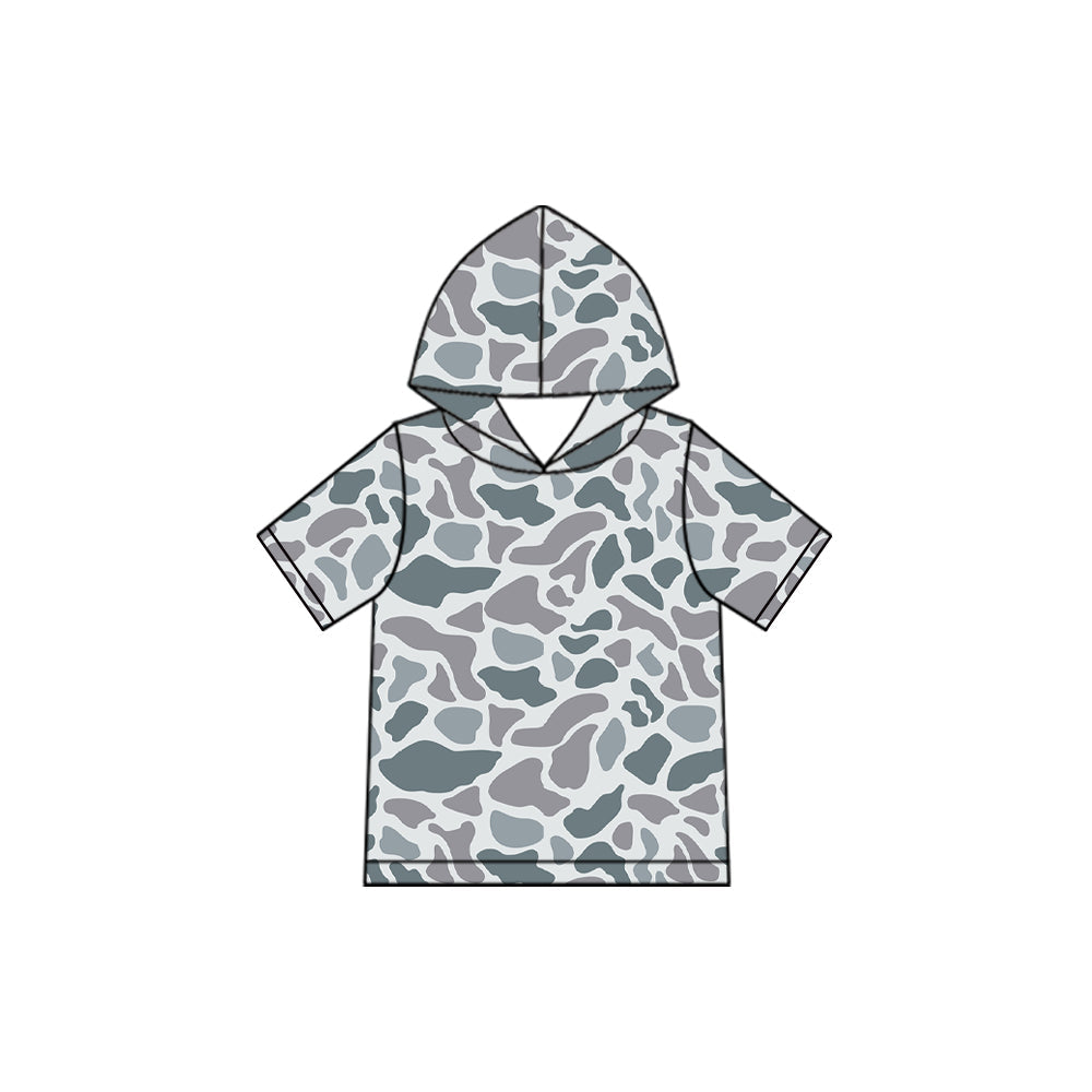 Preorder MOQ 5 pcs Each Style Hunting Camo Hoodie Pullover Shirt Kids Matching Clothes