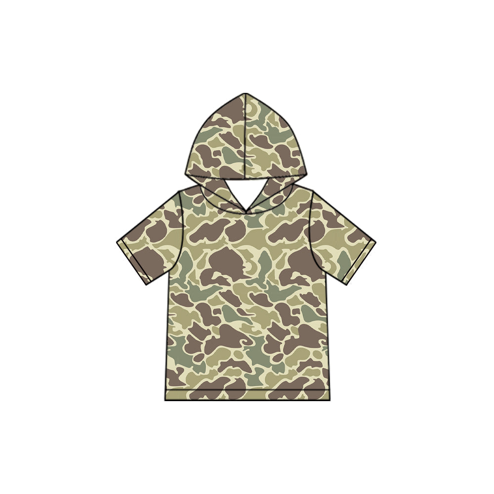 Preorder MOQ 5 pcs Each Style Hunting Camo Hoodie Pullover Shirt Kids Matching Clothes