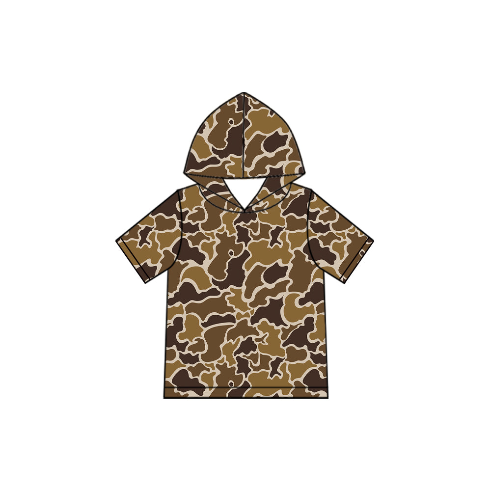 Preorder MOQ 5 pcs Each Style Hunting Camo Hoodie Pullover Shirt Kids Matching Clothes